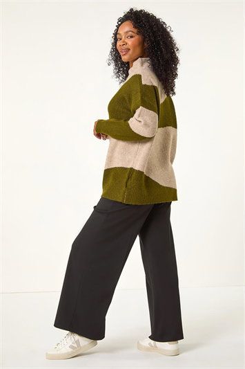 Petite Colour Block Knit Jumper 16115540