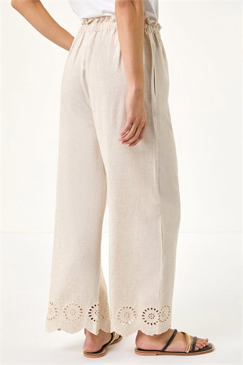 Petite Embroidered Hem Trouser 18115559