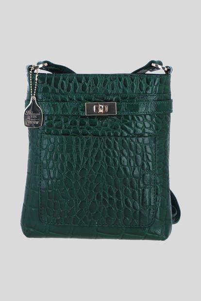 Black Real Leather Crossbody Bag With Adjustable Strap