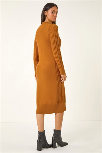Dusk Cable Knit Midi Jumper Dress 14429226