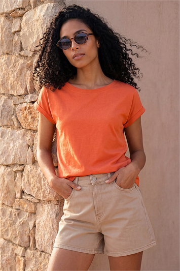 Red Stretch Cotton Jersey T-Shirt