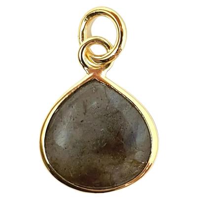 Metallic Gold Vermeil Labradorite Heart Pendant