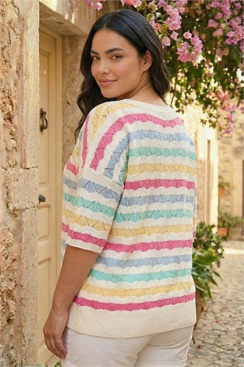 Curve Wave Stripe Jumper 16343945