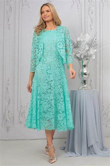 Blue Julianna Lace Shrug