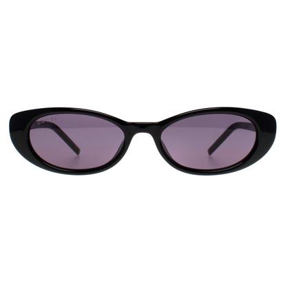 Black Cat Eye Black With Silver Crystal Stud Detail Grey Gg1680s