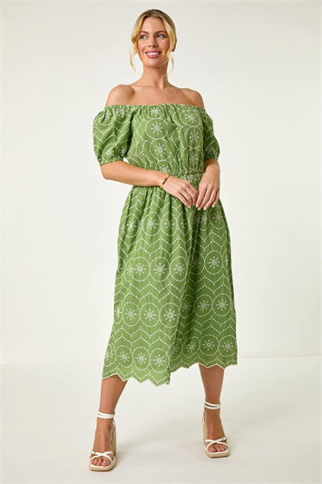 Petite Contrast Embroidery Dress 14668340
