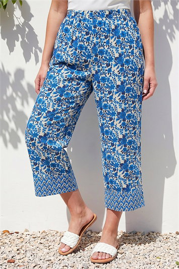 Petite Print Cropped Trouser 18114009