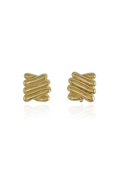 Metallic Cachet London Safara Gold Clip On Earrings