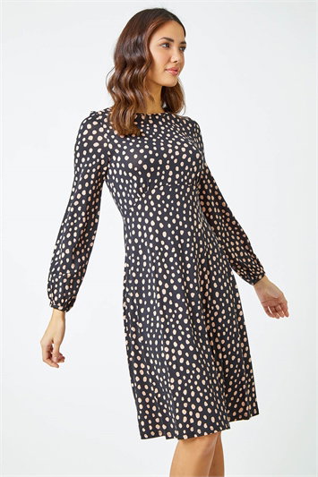 Pebble Polka Dot Stretch Skater Dress 14121208