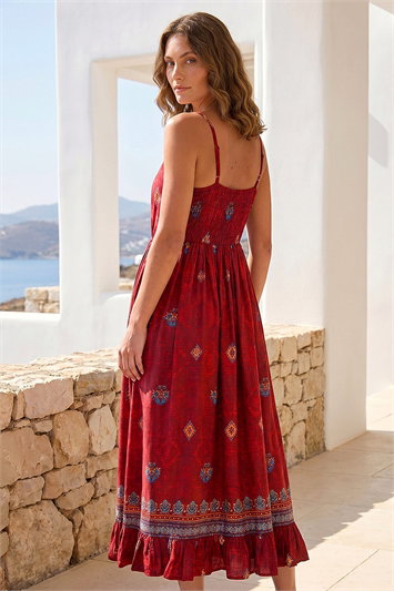 Petite Strappy Tiered Hem Maxi Dress 14894995