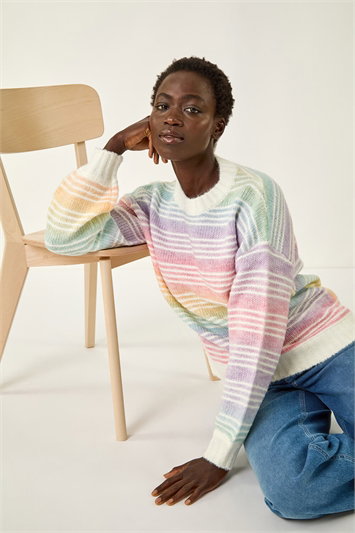 Rainbow Stripe Knit Jumper 16230158