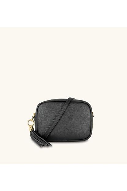 Black The Tassel Black Leather Crossbody Bag