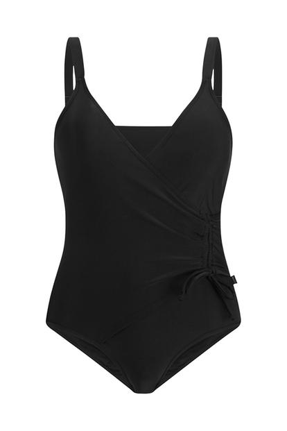 Black Baylenne Plain One Piece Swimsuit