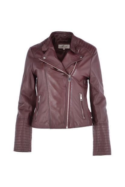 'Casey' Real Leather Biker Jacket M000058468