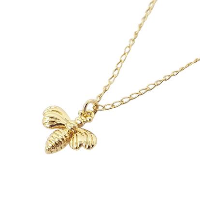 Metallic Insect Bug Bee Mini Animal Pendant Charm Necklace