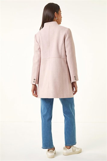 Petite Military Buttoned Coat 12037746