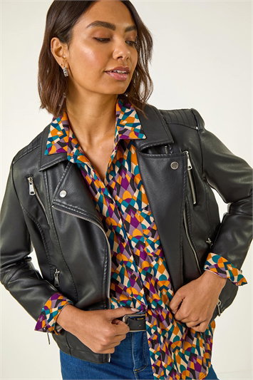Geo Print Stretch Top 19426264