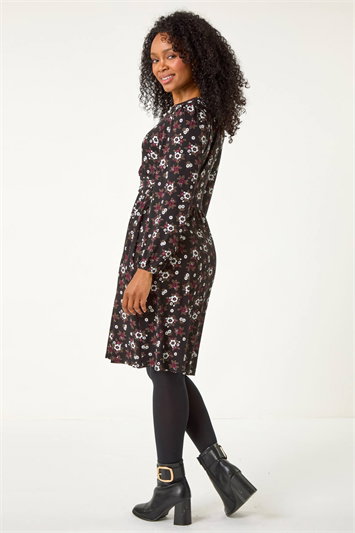 Petite Floral Twist Detail Short Dress 14666476