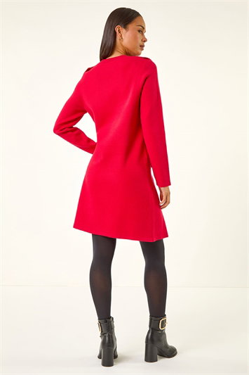 Petite Buttoned Knit Dress 14790078