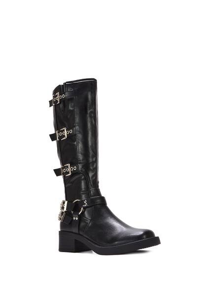 'Cobra' Harness Square toe Knee High Biker Boots M000013883