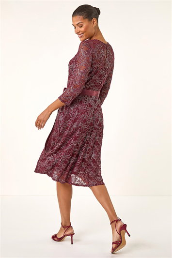 Metallic Lace Stretch Dress 14591678
