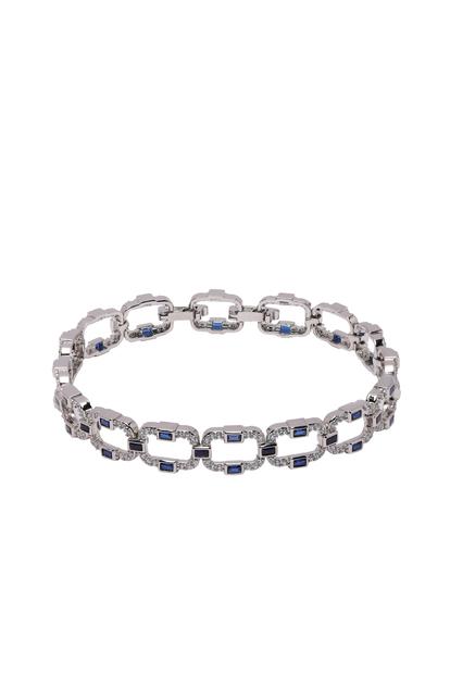Blue Diva Interlock Bracelet