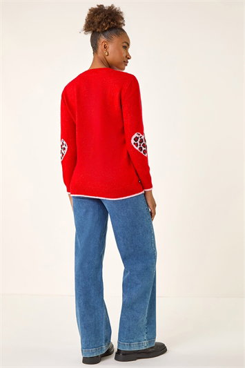 Animal Heart Detail Knit Jumper 16310278