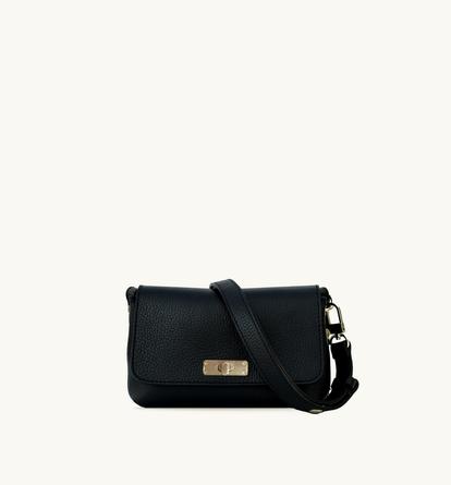 Black The Maisie Mini Black Leather Bag