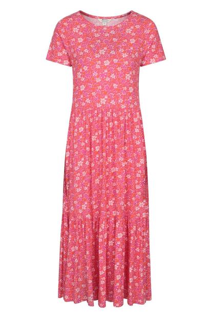 Pink Sardinia Floral Tiered Dress
