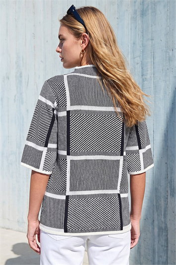Check Short Sleeve Jumper 16348336