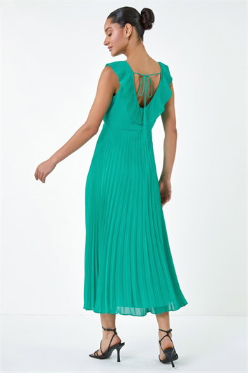 Dusk Pleated Tie Back Midi Dress 14534091