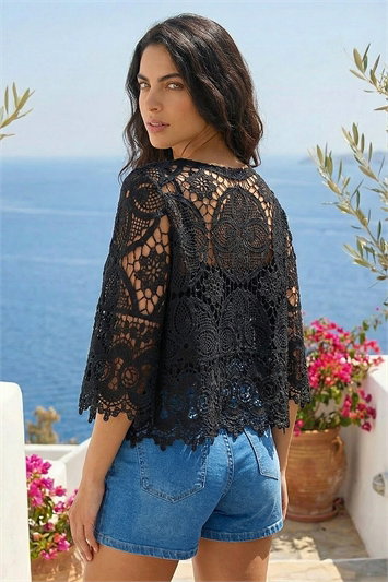 Dusk Floral Crochet Top 16334408