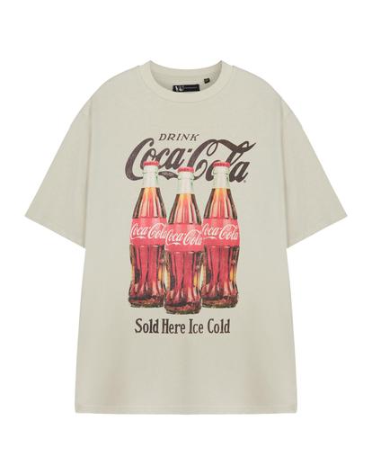 Cream Coca Cola Sold Here Ice Cold Large T-Shirt