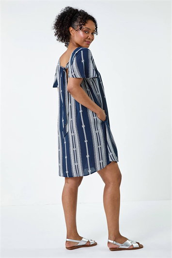 Petite Stripe Print T-Shirt Dress 14545160