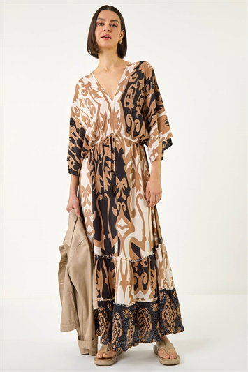 Boho Border Print Maxi Dress 14838789