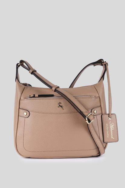 Black 'Classico Napoli' Real Leather Top Zip Crossbody Bag