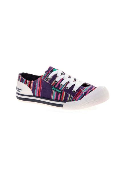 Red Jazzin Canvas Aloe Lace Up Trainer
