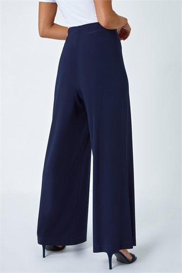 Petite Wide Leg Stretch Trouser 18052960