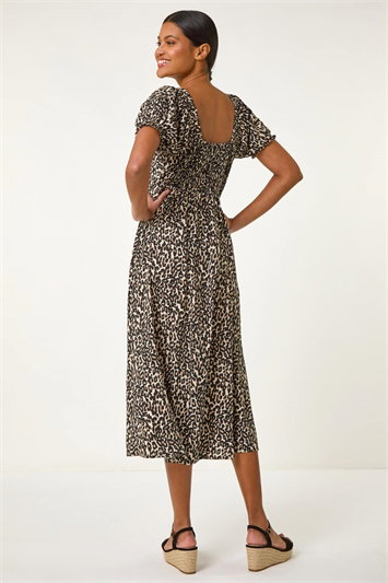 Animal Print Ruched Dress 14700508