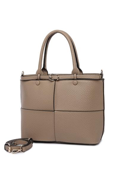 Cream Buckle Shoulder Bag