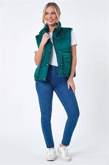Pocket Detail Quilted Gilet 12024191