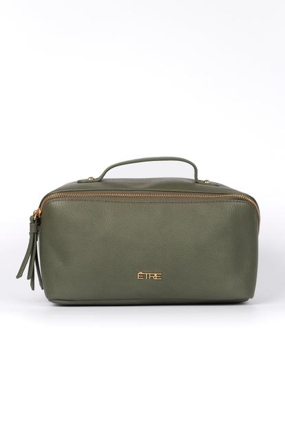 Pink Faux Leather Vanity Case Makeup Bag