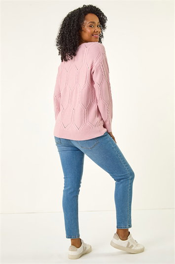 Petite Faux Pearl Knit Jumper 16238572