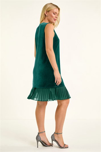 Petite Velvet Contrast Hem Dress 14771431