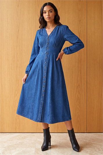 Sleeve Denim Frocks For Ladies Daisie Denim Dress Rhiona Long Sleeve – This Is Unfolded