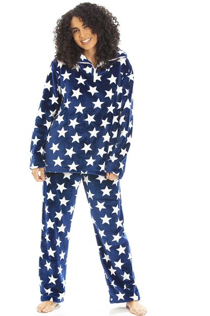 Pink White Star Print Pyjama Set