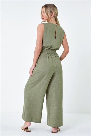 Petite Wide Leg Stretch Jumpsuit 14489240