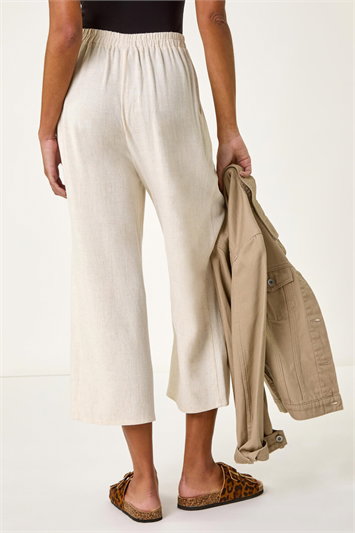 Cropped Linen Blend Trouser 18073459