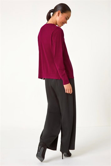 Petite Plain Stretch Cardigan 16097351