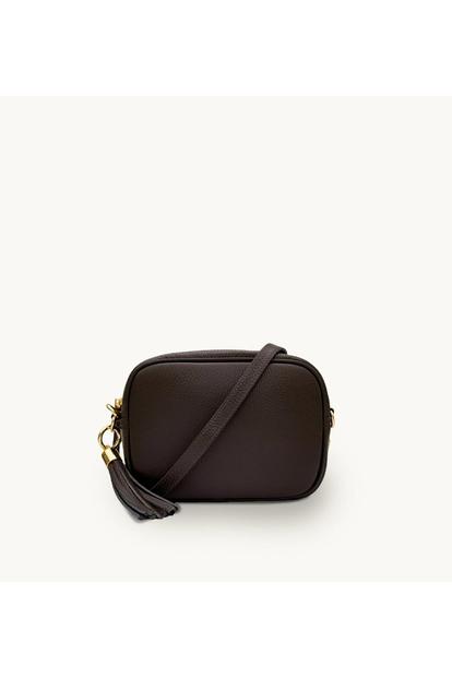 Brown The Tassel Chocolate Leather Crossbody Bag